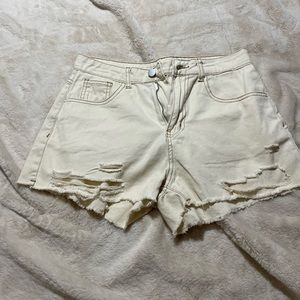 Off white jean shorts